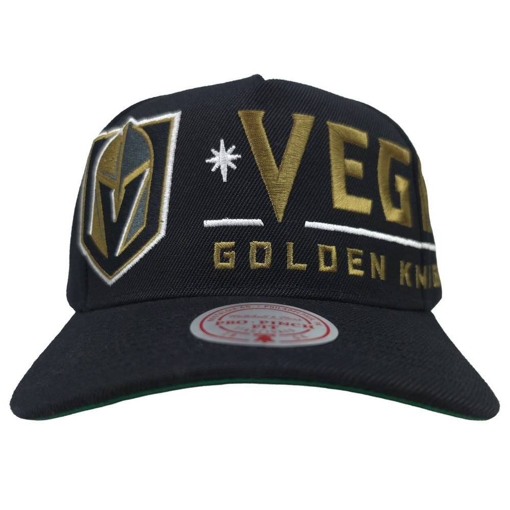Vegas Golden Knights Mitchell & Ness NHL Pro Fit Snapback Hat Cap Embroidery NWT